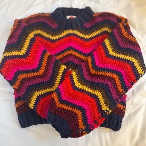 FARM Rio Multicolor Chevron Turtleneck Sweater